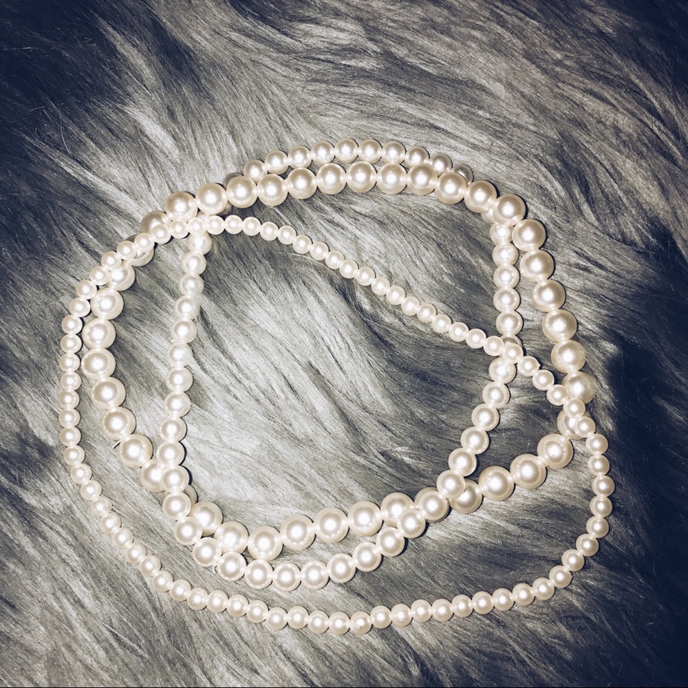 3 pearl necklace set